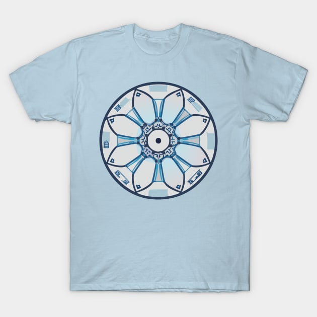 architectural blueprint motif T-Shirt by goingplaces